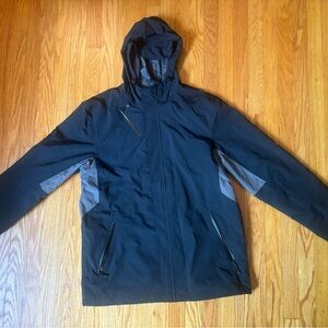 Port Authority Black and Gray Performance Jacket with Hood